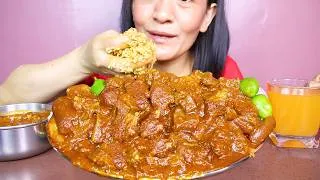 Thumbnail: Eating Spicy Mutton Curry/gravy with Rice #ASMR/EATING SHOW BIG BITES #MUKBANG #MUTTONMASALA