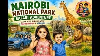 Thumbnail: 🦁 Learn Wild Animals at Nairobi National Park | Kids Safari Adventure | SamVeda Creations