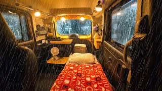 Thumbnail: ☔ Heavy Rain Micro Camper - Solo Female Getaway ASMR