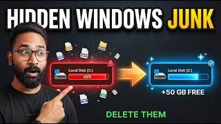 Thumbnail: Clear 55GB Hidden Junk Files on Windows 11/10 & Free Up Space