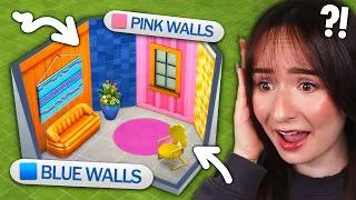 Thumbnail: Every WALL is a RANDOM COLOUR build challenge in The Sims 4