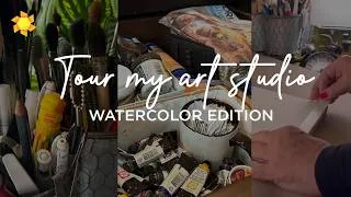 Thumbnail: Tour my Art Studio (watercolor edition)