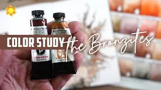 Thumbnail: What are "burnt" watercolors? And trying a tip from the community in a Bronzite sketch