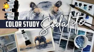 Thumbnail: Online watercolor resources   and a Sodalite Study