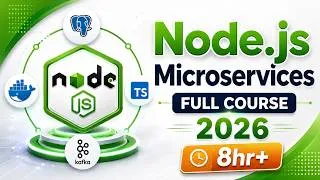Thumbnail: Node JS Microservices Full Course 2026 | Neon Postgres, Docker, Kafka