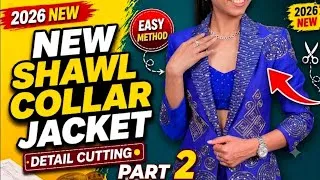 Thumbnail: 😱🔥Navratri Outfit day -12 navratri Jacket  shawl coller cutting  Free navratri class 🔥 Part 2