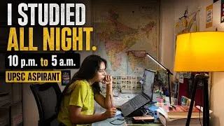 Thumbnail: I Studied ALL NIGHT for UPSC 😭 | All Nighter Study Vlog | UPSC Preparation