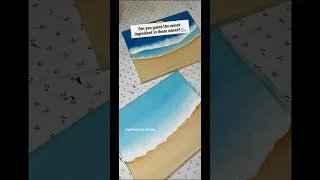 Thumbnail: Easy Ocean Wave Texture Art | Satisfying Beach Painting #shorts #textureart #oceanwaves #artshorts