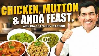 Thumbnail: Restaurant Style Non-Veg Recipes At Home | Chicken Curry, Mutton Keema & Egg Bhurji!