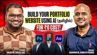 Thumbnail: Stop paying for no-code tools! Build your portfolio website with AI (Tamil) | ft. Saravanan NC
