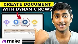 Thumbnail: Add Dynamic Rows in Document using Microsoft Word Template (Make.com) | Invoice/PDF Automation
