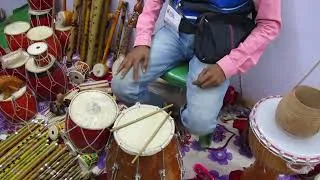 Thumbnail: different types of musical instruments at  West Bengal_government Handicraft Fair 2020. barasat