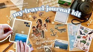 Thumbnail: my TRAVEL JOURNAL setup ✈️ travel notebook supplies & decorating 🗺