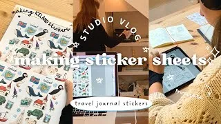 Thumbnail: Making Sticker Sheets at Home 🐋 Travel Journal Stickers 🇮🇸