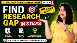 Thumbnail: Research Gap in 3 Days! Step-by-Step Guide + AI Tools for PhD Students #sanrajeducation #phd