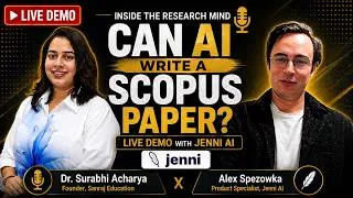 Thumbnail: Can AI Really Help You Write Better Research? | Dr. Surabhi Acharya × Alex (Jenni AI)