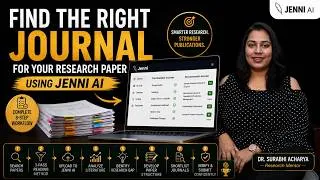 Thumbnail: Find the Right Journal for Your Research Paper Using Jenni AI | Complete Publication Workflow