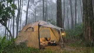 Thumbnail: Could You Sleep Through This⁉️ Intense Solo Camping in Non-Stop Heavy Rain⛈️