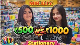 Thumbnail: MR.DIY ₹500 vs ₹1000 Stationery Shopping