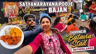 Thumbnail: Satyanarayana Pooje & Hanuman Bhajan 🇮🇳 | Shopping at Batavia Stad Netherlands | Kannada Vlog