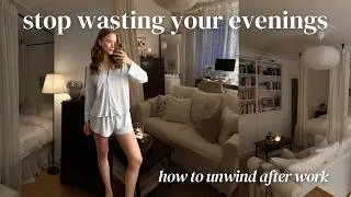 Thumbnail: summer evening routine to calm your nervous system  │  how to reset after a long day