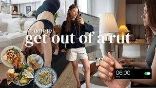 Thumbnail: how to get out of a rut  │  productive days in my life getting back on track