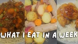 Thumbnail: What I Eat in a Week UK | Pinch of Nom Recipes, M&S Chicken Wrap & Easy Meals