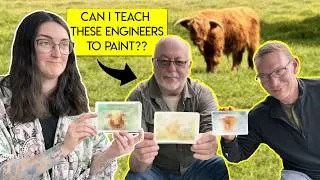 Thumbnail: Two engineers attempt watercolor for the first time!