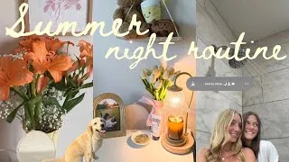 Thumbnail: SUMMER NIGHT ROUTINE | healthy habits, self care, wellness 🧘‍♀️🫧🌙