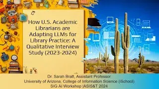 Thumbnail: AM24 Artificial Intelligence and LLMs in U S  Academic Libraries