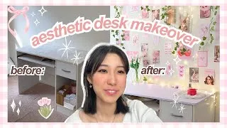 Thumbnail: ultimate PINTEREST desk makeover ୨୧˚⋆ | diy aesthetic room decor ideas
