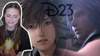 Thumbnail: crying again on the internet to kingdom hearts (d23 panel with full trailer reactions)