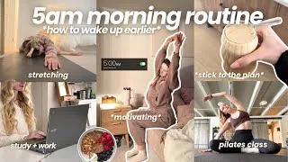 Thumbnail: WAKING UP AT 5AM 🌱 how to *ACTUALLY* stay CONSISTENT & DISCIPLINED