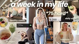 Thumbnail: WEEK IN MY LIFE doing 75 HARD 🌱 realistic routines, what I eat, workouts + more