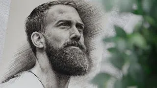 Thumbnail: Woodless Charcoal Pencils Portrait Sketch │ Time-lapse