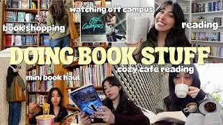 Thumbnail: let's do book stuff together❤️📖 reading at a cafe, book shopping, mini book haul & more!