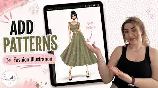 Thumbnail: Fashion Illustration in Procreate | Use Your Seamless Pattern on Dress