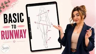 Thumbnail: Turn Basic Fashion Figure into Catwalk Pose| Procreate Fashion Tutorial for beginners