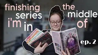 Thumbnail: Finishing and continuing series I am in the middle of 📚🫡 *spoiler free reading vlog*