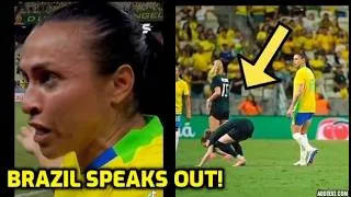 Thumbnail: DID THE USWNT & REFS DISRESPECT THE BRAZILIAN TEAM? MARTA AND ANGELINA SPEAK OUT! TRINITY RESPONDS!
