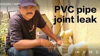 Thumbnail: PVC drain pipe leaking in joint | PVC pipe leak 