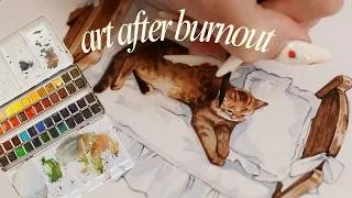 Thumbnail: Easing Back Into Watercolors After Burnout ✦ Calm Painting Session