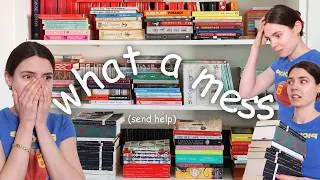 Thumbnail: reorganising my bookshelves for 47 mins like i dont have a problem (...bookshelf tour?)