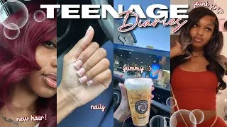 Thumbnail: TEENAGE DIARIES 005 ♡ | hair appt *trying color!*, nails, grwm, bestie, + more!