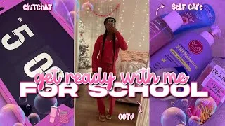 Thumbnail: GET READY WITH ME FOR SCHOOL 🎀 | hair, skincare, ootd, chitchat, + more!