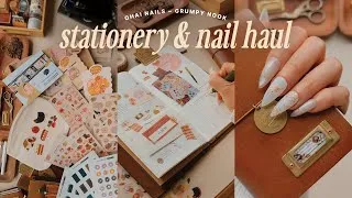 Thumbnail: A Stationery & Nail Haul 👜 cozy unboxing of Ohai Nails & Grumpy Nook!