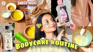 Thumbnail: Bodycare routine under-100rs 🚿🎀✨bodycare,badypack, body polish,bodyoil etc...|| sarika singh || 