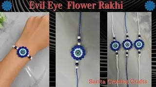 Thumbnail: Easy & Beautiful Crochet Evil Eye Rakhi | Handmade Rakhi Tutorial | DIY Raksha Bandhan