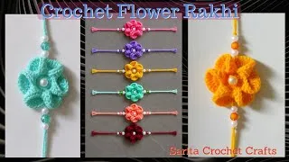Thumbnail: Easy Crochet Flower Rakhi - 4 | Step by Step Tutorial for Beginners | Raksha Bandhan Special | DIY