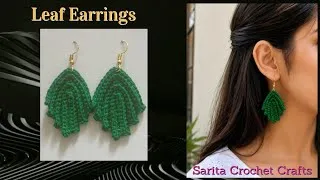 Thumbnail: Easy Crochet Green Leaf Earrings for Sawan & Hariyali Teej | DIY | सावन स्पेशल 🌿